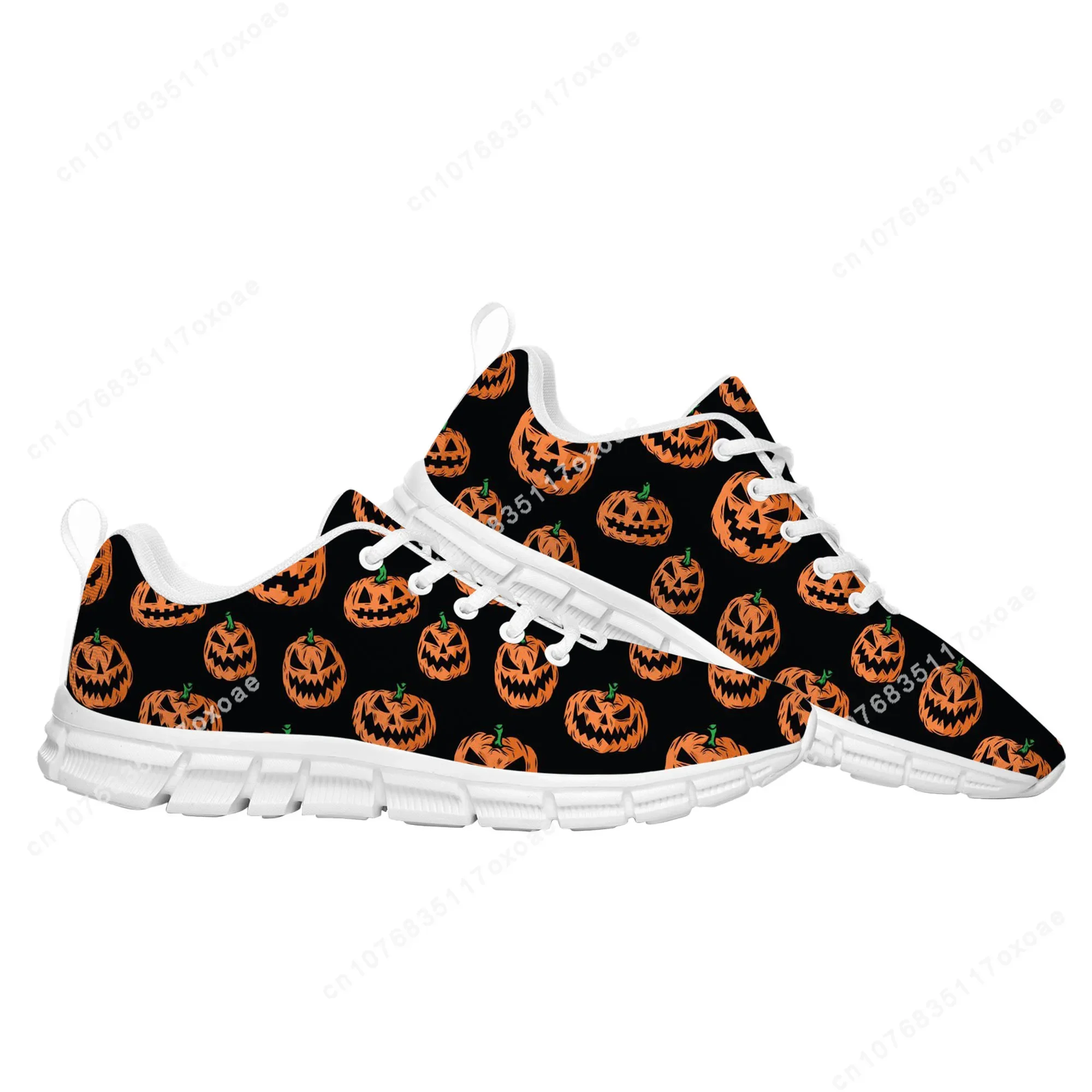 Halloween Gift Sports Shoes Mens Womens Teenager Kids Children Sneakers High Quality Spooky Lantern Pumpkin Sneaker Custom Shoes