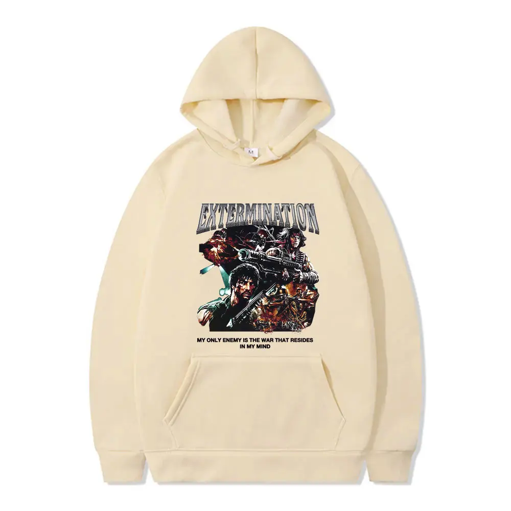 Flipout Extermination My Only Enemy Is The War That Resides in My Mind Hoodie Men Women Clothing Vintage Oversized Sweatshirt