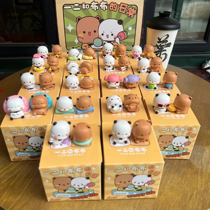 New Original Panda Bubu And Yier Daily Life Series Blind Box Toys Cute Cartoon Panda Bear Doll Random Blind Box Children Gift