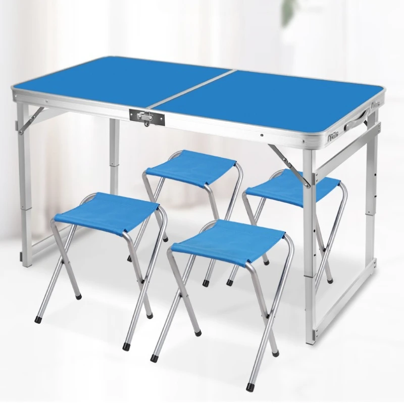 

Outdoor Folding Camping table Aluminum Alloy Portable Stall floor Table Chairs Mini Lightweight Mesa Plegable Picnic furniture