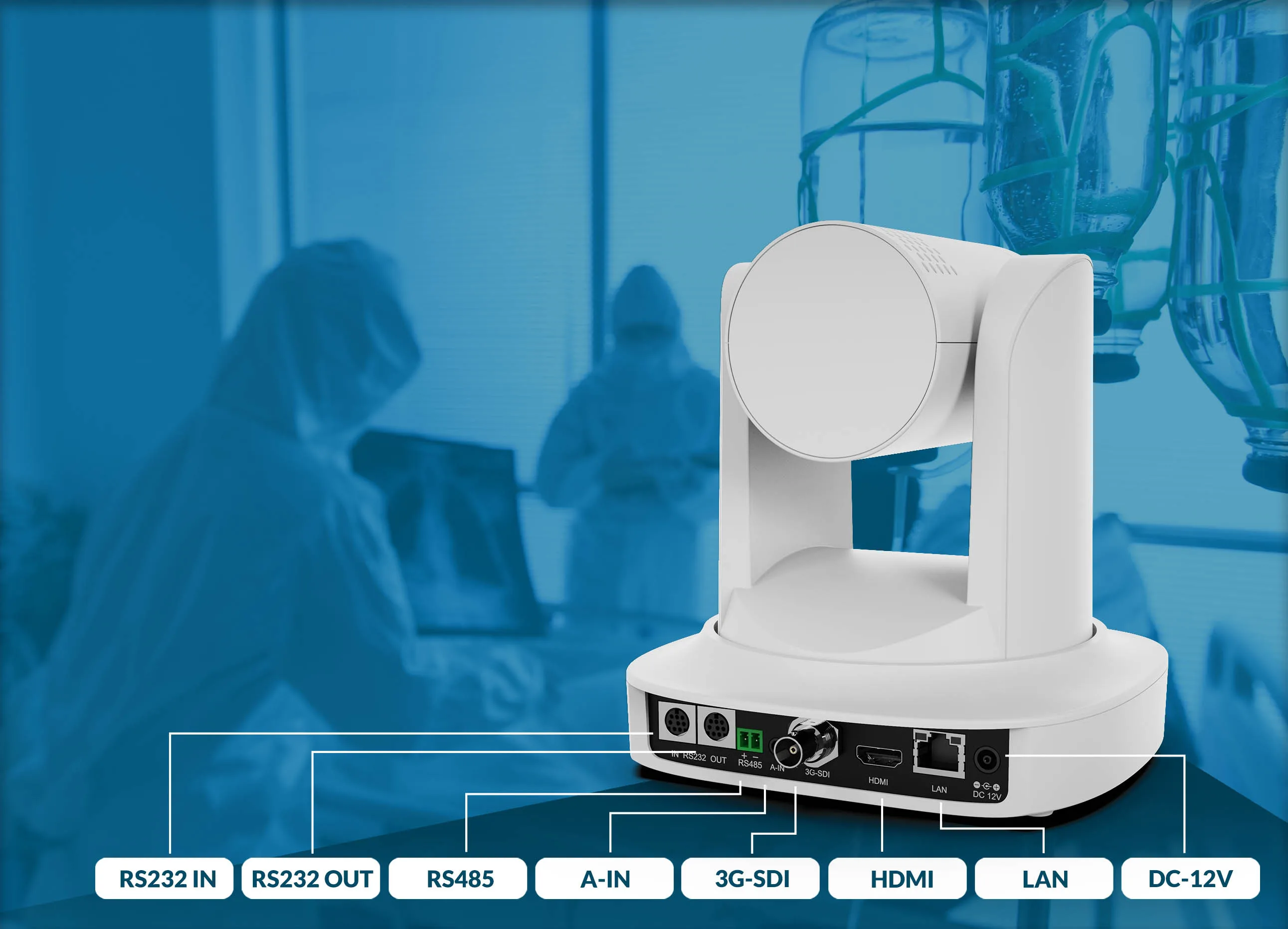 Telemedicina utiliza cámara PTZ de videoconferencia remota Full Hd 20X ZOOM con interfaz SDI