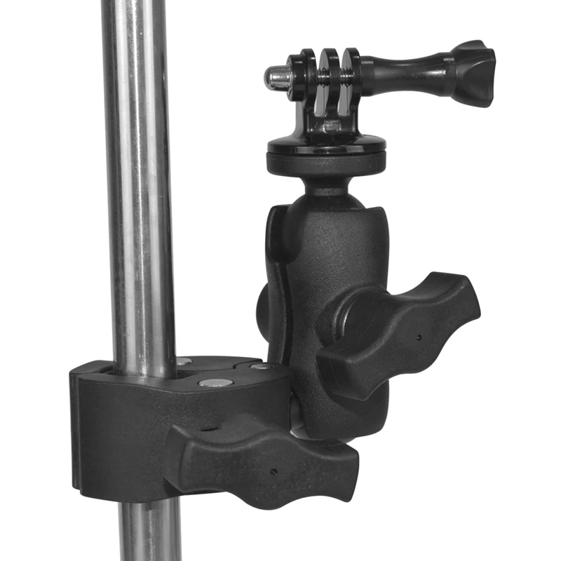 Support de caméra d'action Super Clamp, moniteur à tête sphérique 360 °, pièces de rechange pour caméra de sport de moto Gopro Bike