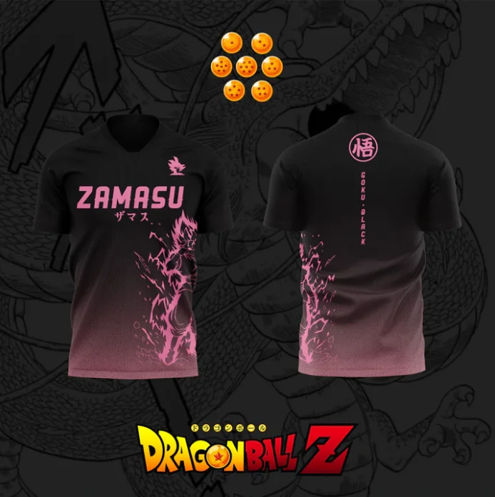 

Серия футбольных маек, совместно выпущенных Bandai и «Dragon Ball», с тематикой Замаруса (Чёрный Гоку)