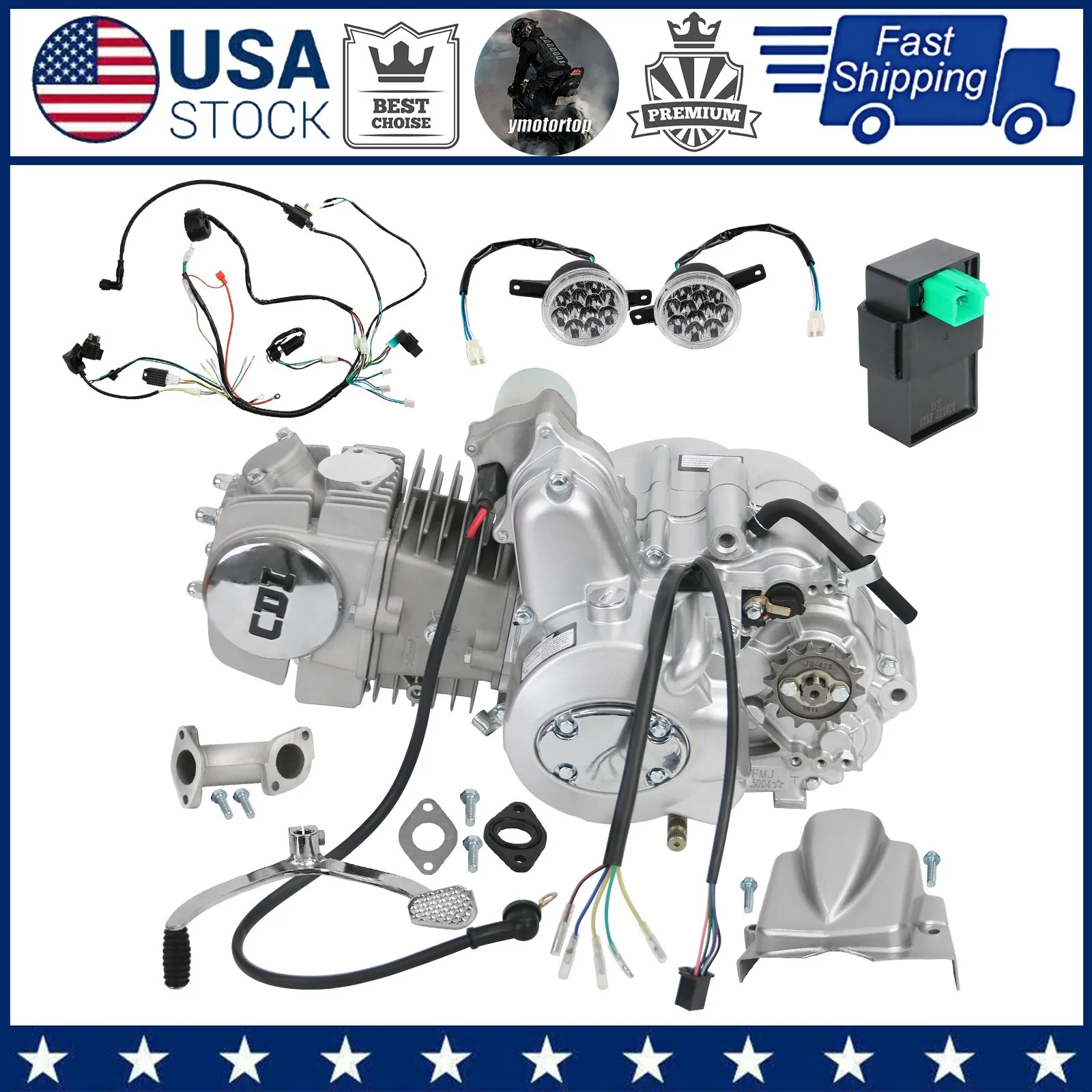 

140cc Electric Start Semi Auto Engine Motor Wire Kit for ATV Quad Go Kart