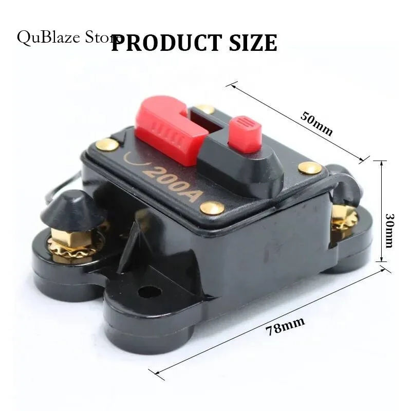Car 12-48VDC 50A 60A 80A 100A 150A 200A 250A 300A Truck Audio Resettable Fuse Circuit Breaker With Power Protect
