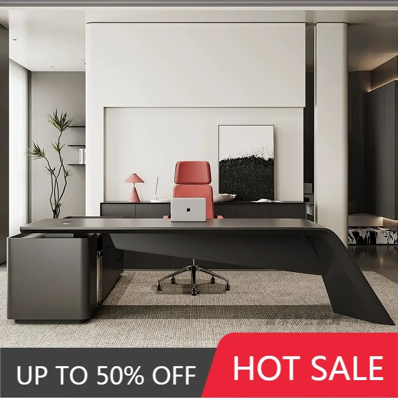 Designer Strong Executive Office Desk Wood Big Computer Luxury Executive Office Desk Modern Black Tisch Small Spaces Furniture