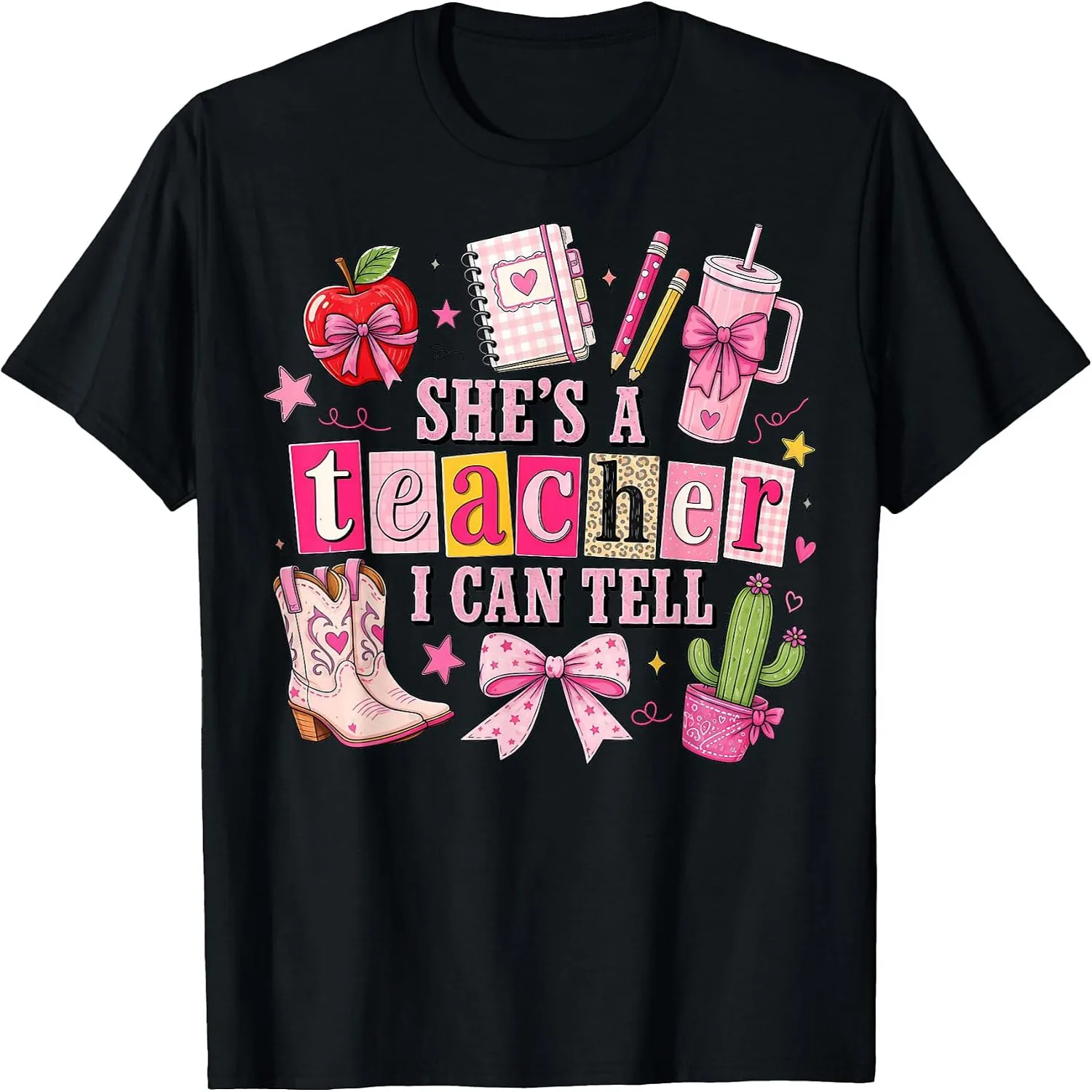 She’s A Teacher I Can Tell Western Classroom Teacher T-Shirt