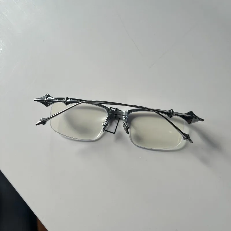2026 New Gm Style Glasses Titanium Eyewear Silver Rectangle Glasses Anti Blue Light Eyewear Fashion Spectacle Decorative Kro - Image 4