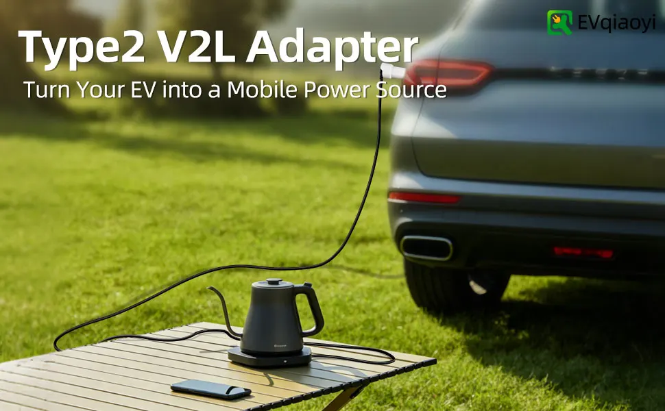 EVqiaoyi BYD V2L Typ2 Fahrzeug-zu-Last-Entladeadapter für BYD ATTO3/Dolphin/Seal/Han/Tang/Sealion, Stromversorgung für Outdoor-Camping – Detail 3