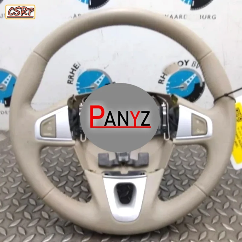 DIY Beige Leather Steering Wheel Cover Interior for Renault Fluence (ZE) Megane Scenic (Grand Scenic) 2009-2016 Kangoo 2014-2019