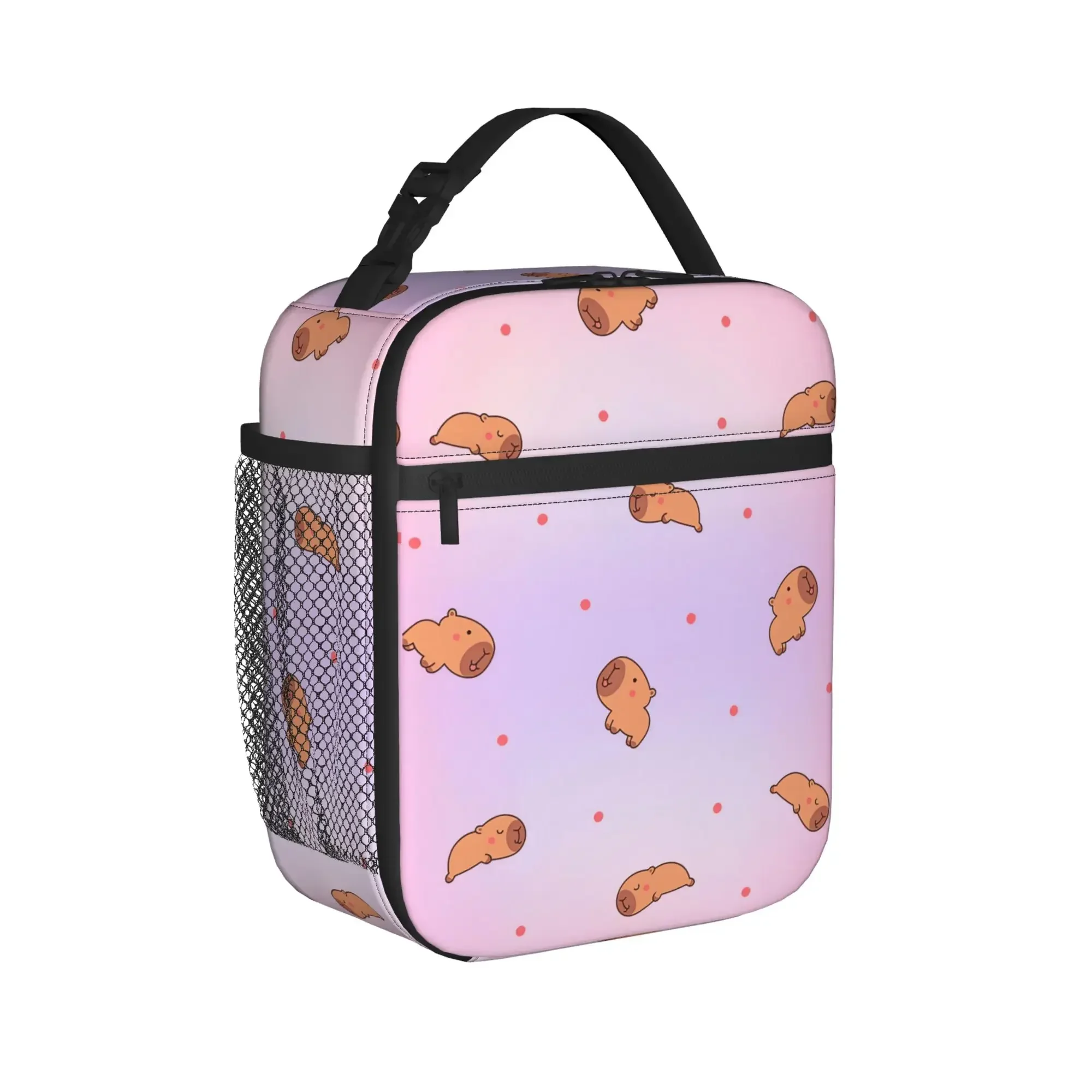 Mount Capybara Cute Thermal Insulated Lunch Bag for School  Portable Food Bag Container Cooler Thermal Lunch Box