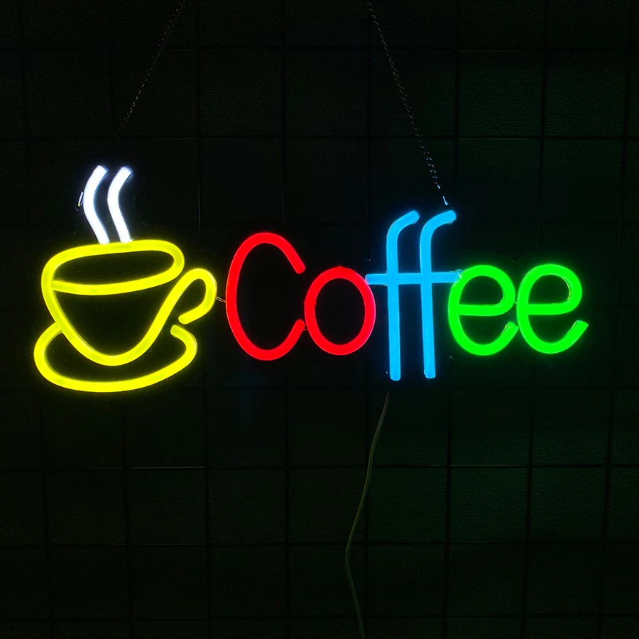 

Coffee Led Neon Sign, Acrylic Accessories To Illuminate The Wall Decor, Coffee Station, Party, Restaurant Art Wall Lamp.