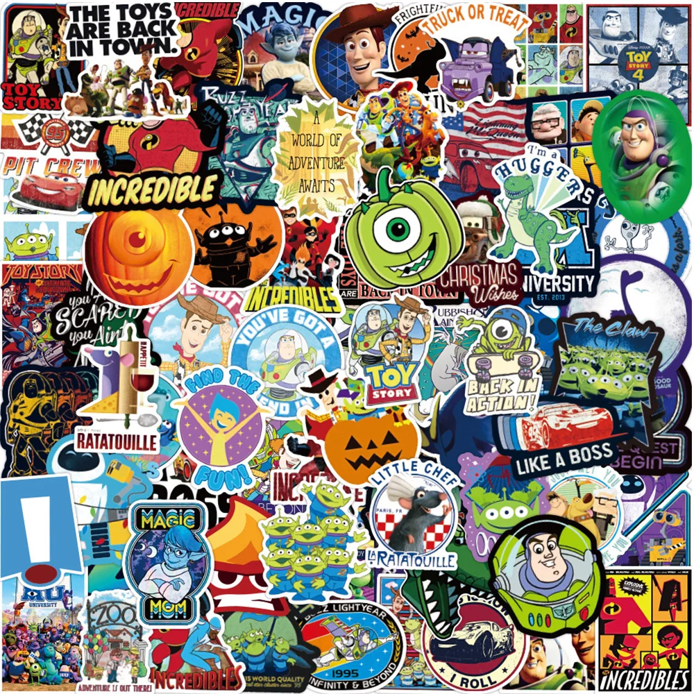 

10/30/50/100pcs Funny Disney Anime Toy Story Stickers Cute Cartoon Kids Sticker Toy DIY Phone Suitcase Notebook Graffiti Decals