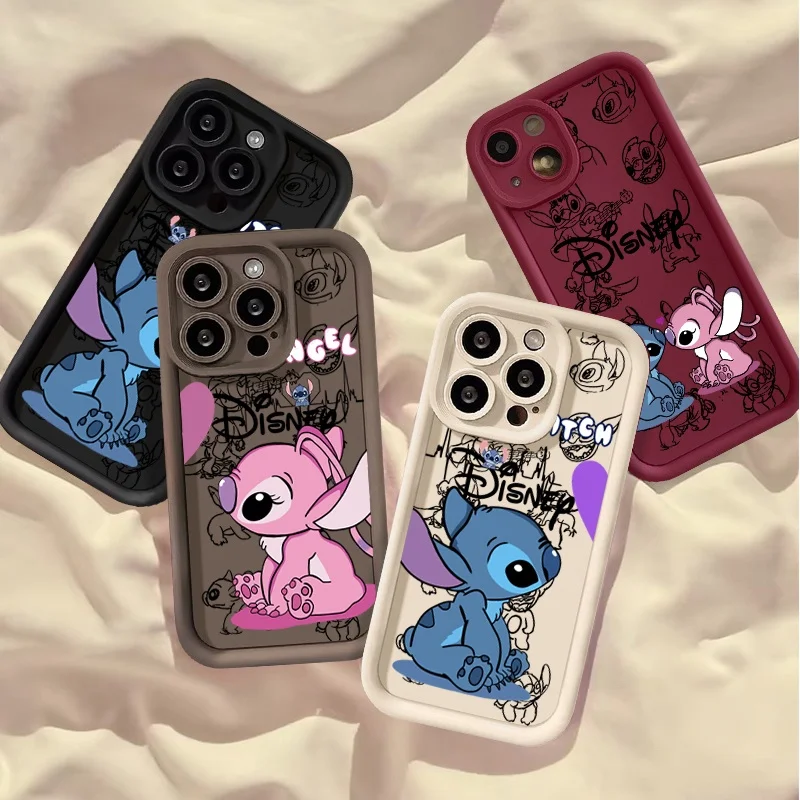 Funda de teléfono de silicona con diseño de Ángel y punto de dibujos animados para Google Pixel 7 8 9 Pro 7A 8A 5G 9 Pro XL, funda de pareja a la moda