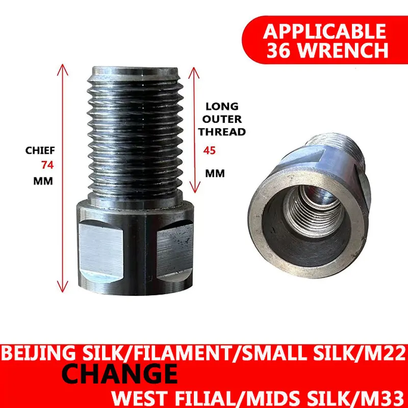 Imagem -03 - Adaptador de Rosca Dongxin para Broca de Diamante M22 M32 T39 11 47 Qualquer Conversor de Conexão Combinada Ferramenta de Construção pc