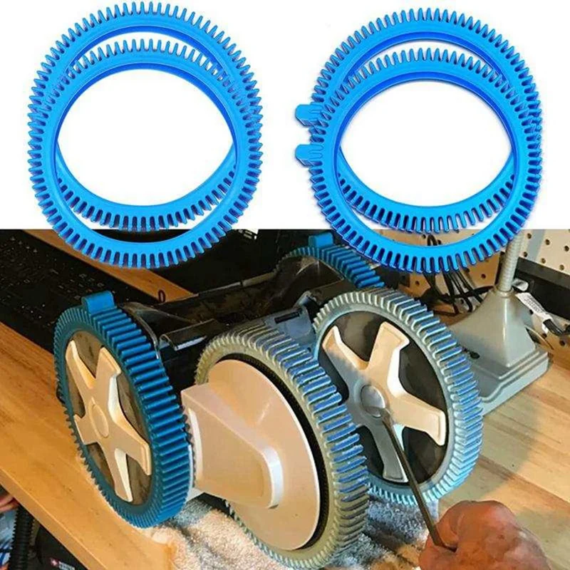 2 Piece Blue Front Tire Kit With Super Hump 2X 4X Pressure Wheels Rubber 896584000-143 For Hayward Phoenix For Pool Cleaner