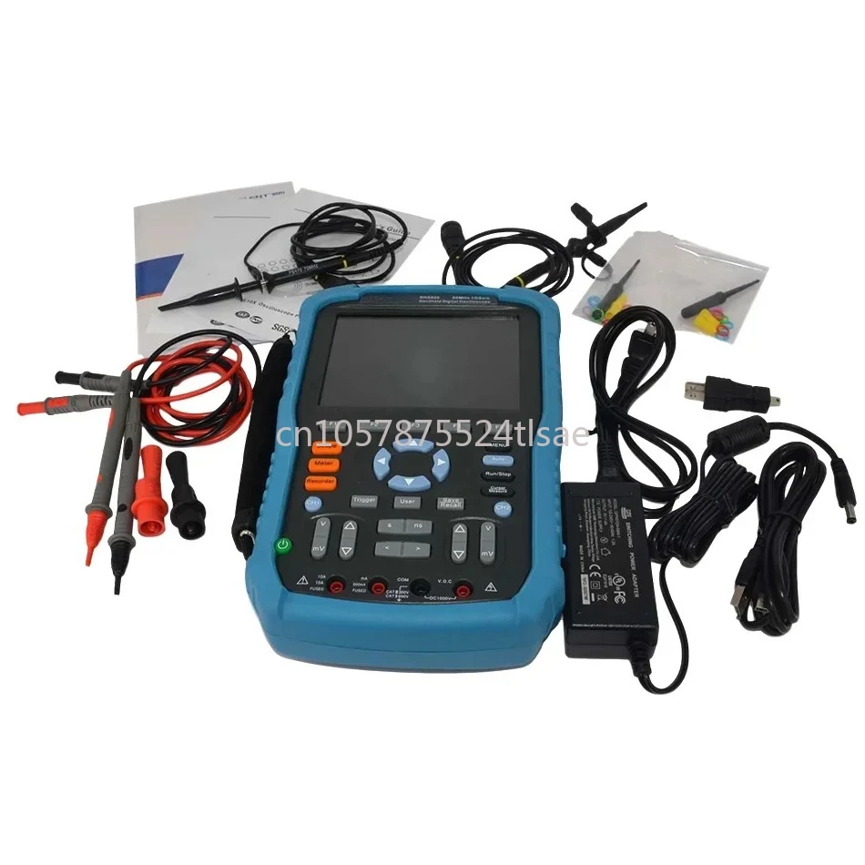 SHS806 60MHz 1GSa/s Storage Oscilloscope 2Mpts Memory Depth Resistance Diode Capacitance Continuity
