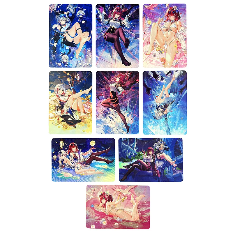 

9 шт./компл. Honkai: Star Rail DIY самодельная цветная флэш-карта ACG аниме игра коллекционная карта подарочная игрушка