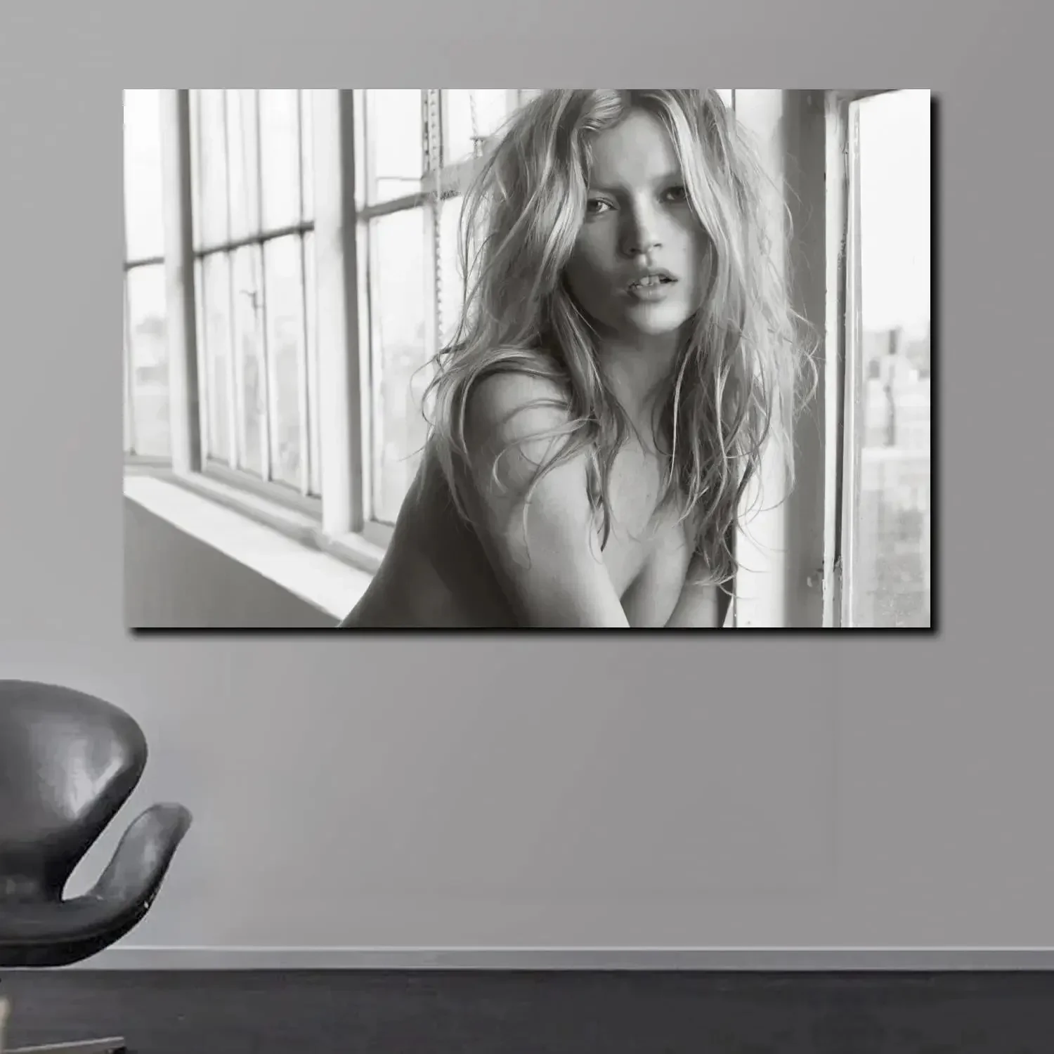 مثير عارضة كيت موس الاسكندنافية الحد الأدنى جدار الفن المنزل غرفة نوم غرفة المعيشة الديكور هدية قماش الديكور الجمالي #3