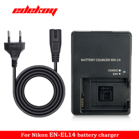 MH-24 Charger For Nikon EN-EL14 EN-EL14a Battery P7000 P7100 D3100 D5100 D3200 Camera with EU or US Power cord