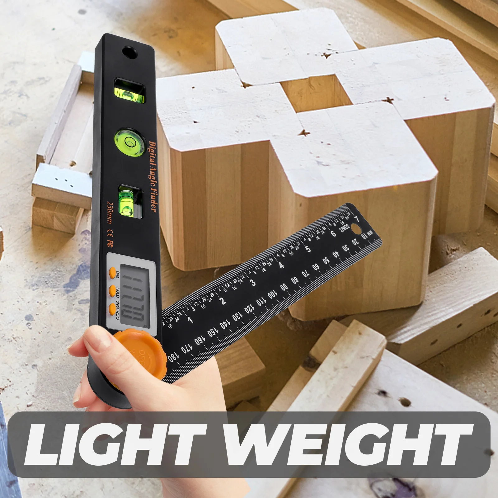 

Digital Angle Ruler Portable Protractor Multi purpose Measuring Tool Engineering Materials Lightweight Storage