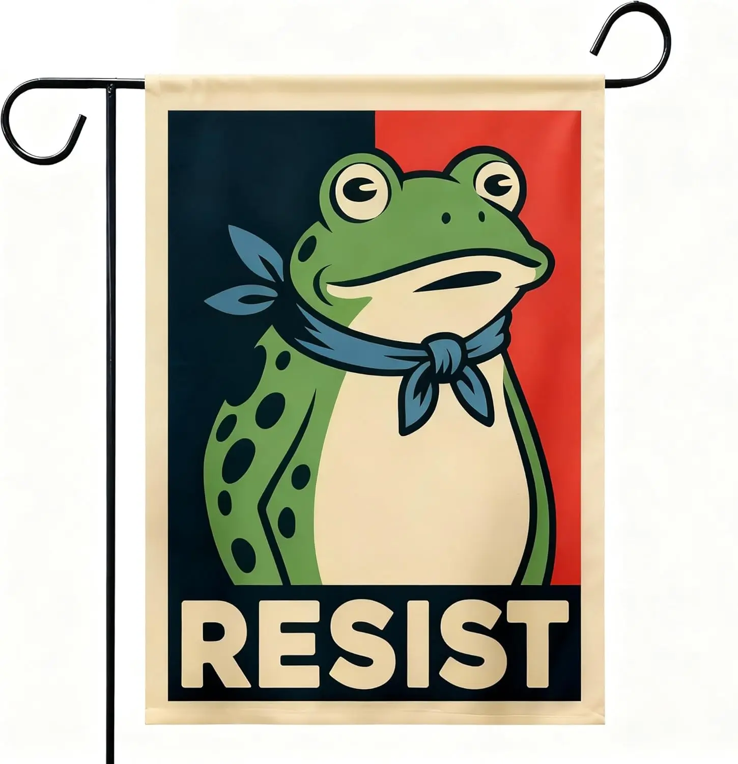 Estou a bandeira do jardim do sapo de Portland 12x18, bandeira de sinais de protesto de dupla face para quintal, resistente ao desbotamento TTW