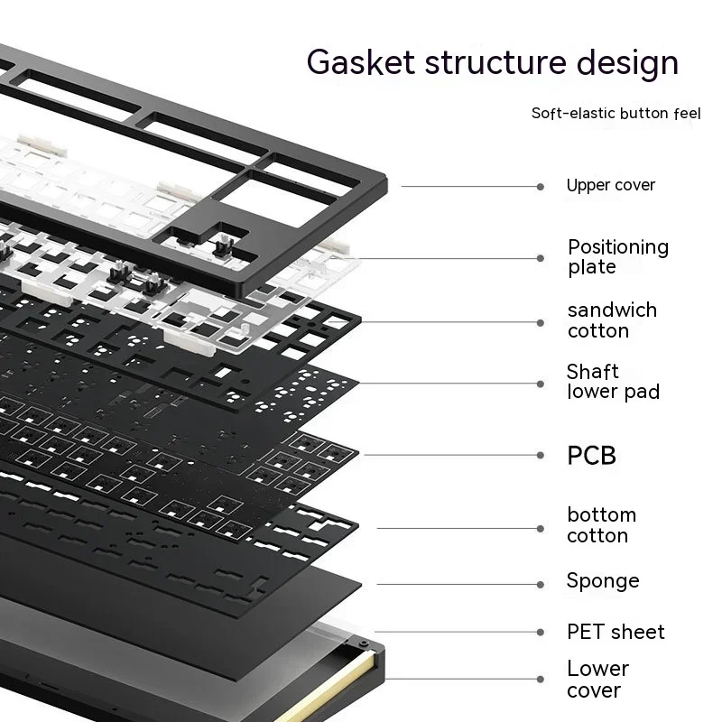 Imagem -04 - Monsgeek-teclado Mecânico Kit m3 Liga de Alumínio 87key Chave Completa Suporte para Hot Swapping Rgb Esports Acessórios do Jogo