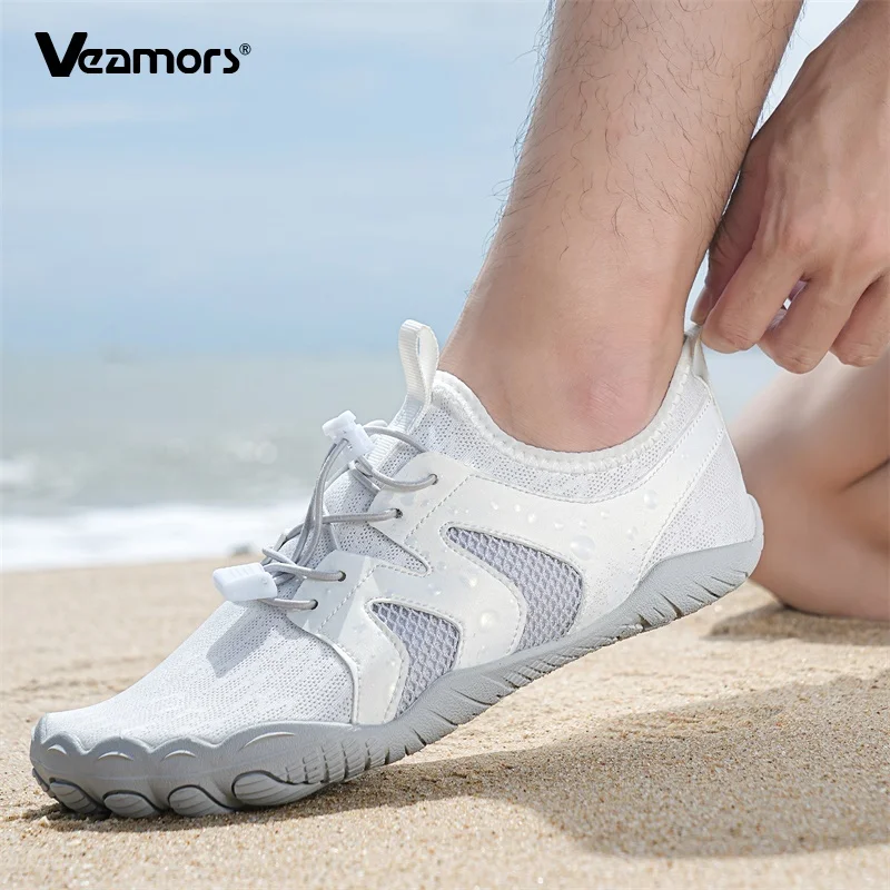 速乾性ビーチシューズメンズサマーウォータースポーツシューズ軽量通気性アクアシューズ女性用アウトドアウェーディングスニーカー滑り止め