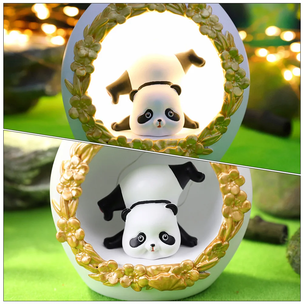 Adorable Panda Cartoon Light Ornament Small Night Lamp For Bedroom Home Operated Bedside Creative Panda Star Lamp