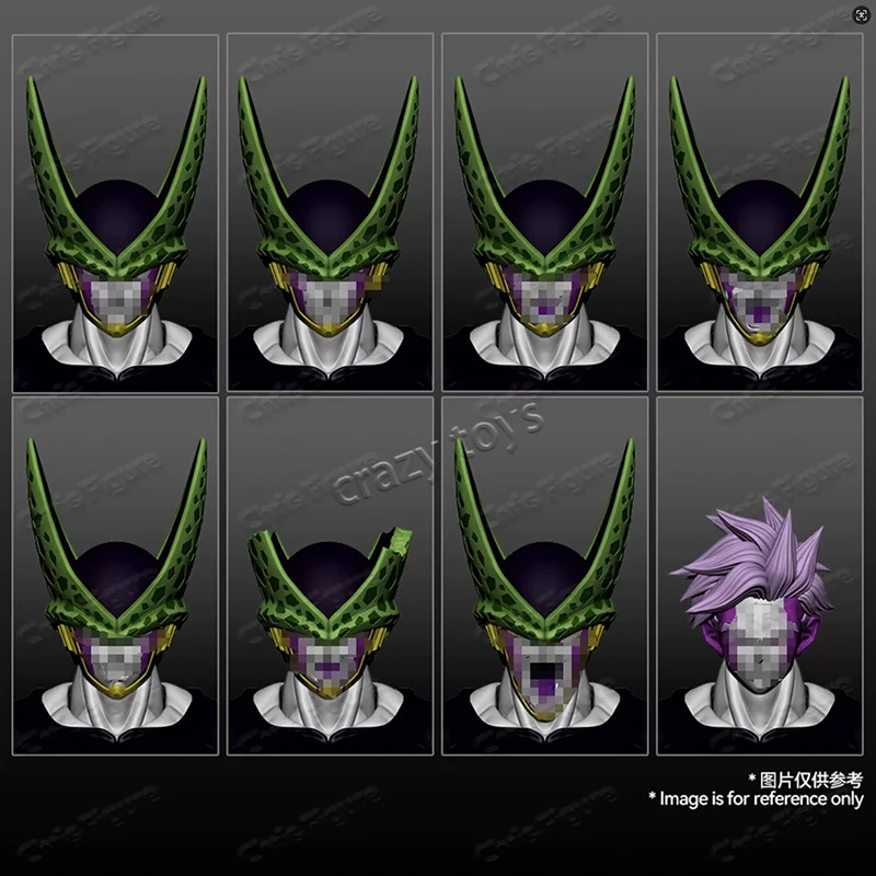 En Stock, Figura de Acción de Anime KW Studio KW006 Dragon Ball SHF, Perfect Cell con Máscara y Daños de Batalla, Monstruo Verde Colorido