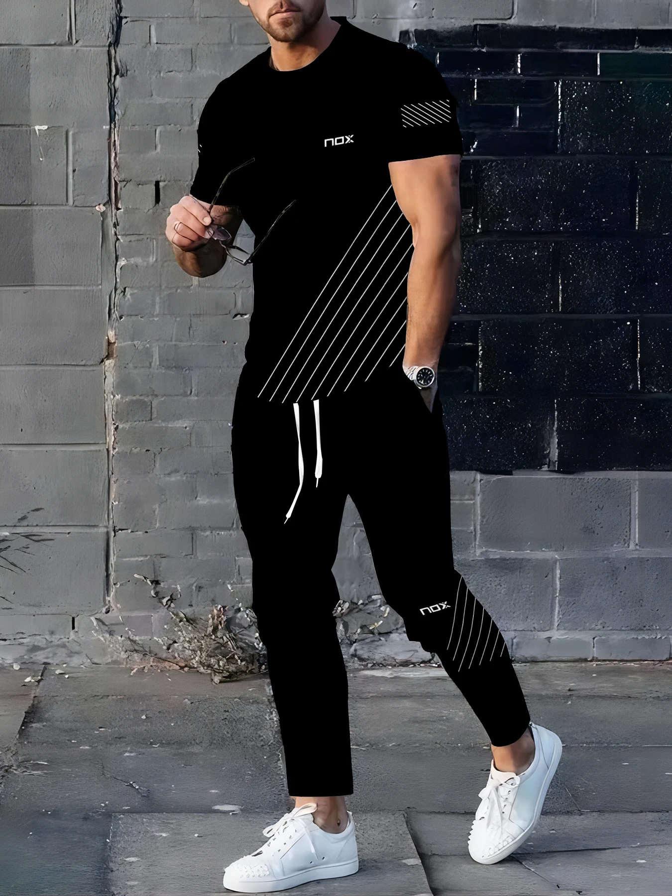 

The 2025 summer new men's suit casual sportswear tennis fitness and outdoor men's wear