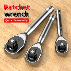 Compact Dual-Size 72-Tooth Ratchet Wrench with Short Handle - Fast, Efficient Auto Repair Tool