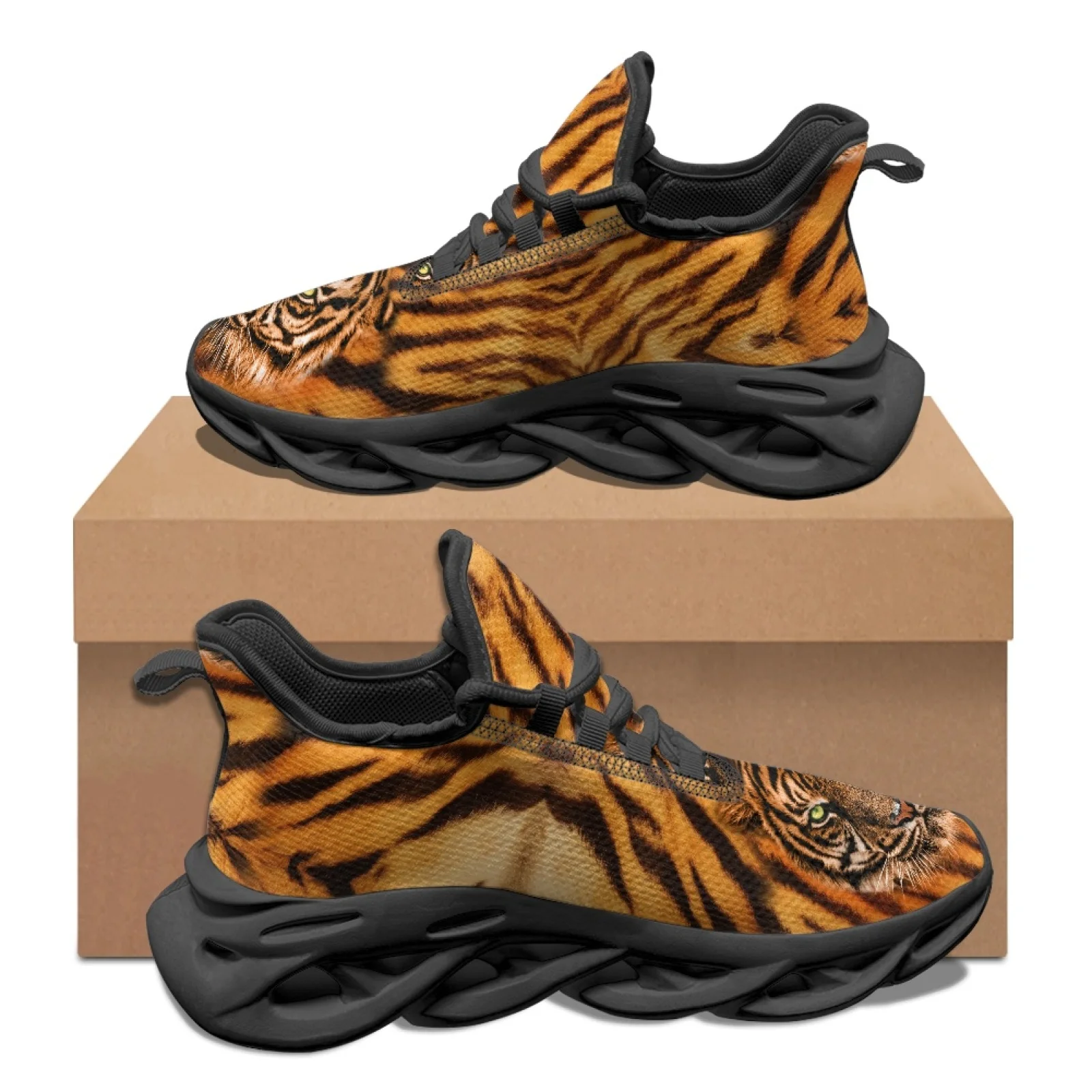 PENSTROLL Tiger Portrait Print Lightweight Athletic Shoes Athletic Sneakers for Sports Casual Running Shoes