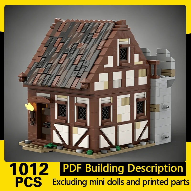 

Medieval Castle Model MOC Building Bricks Castle Frame House Modular Technology Gifts Holiday Assemble Children Toys Suit
