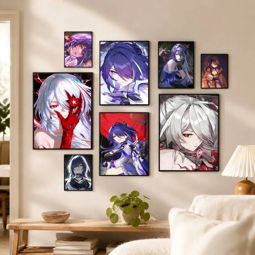 H-Honkai Star Rail Acheron  Poster High Quality Dorm Living Room Aesthetic Wall Decoration Painting Stickers Gift