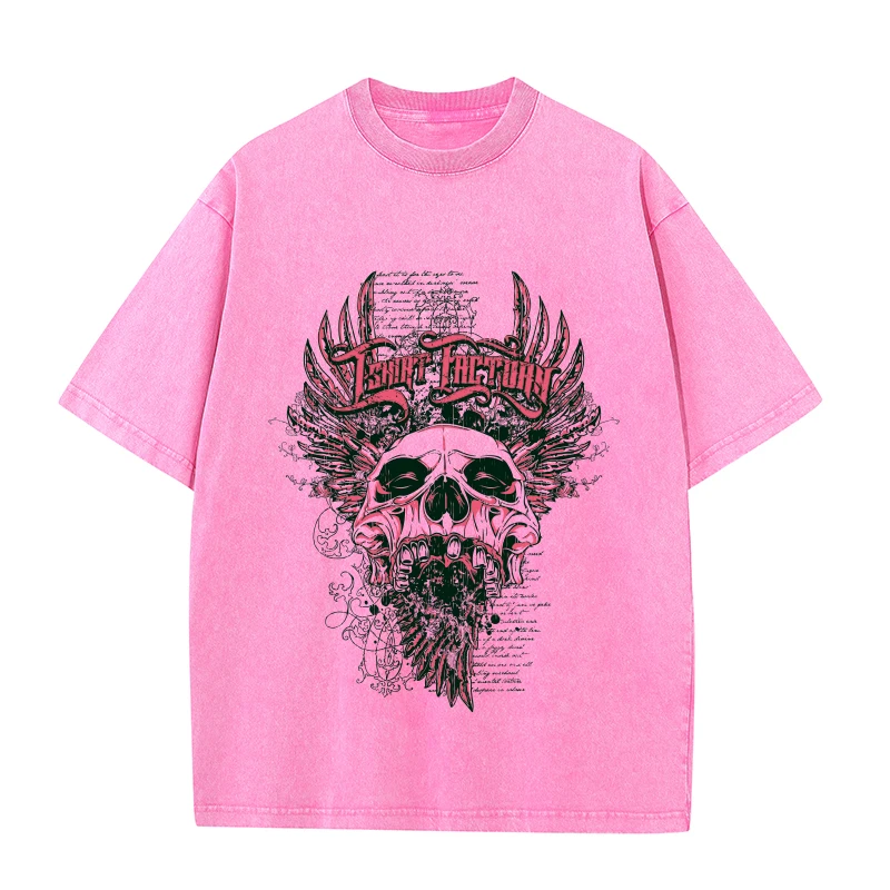 เสื้อผู้หญิงแบบสวม Unisex สไตล์สตรีทแวร์ ลายหัวกะโหลก ไซส์พลัส เสื้อผ้าผู้หญิง เสื้อผู้หญิง เสื้อยืดผู้หญิง แฟชั่นฮาราจูกุ เสื้อผ้าสไตล์โกธิค