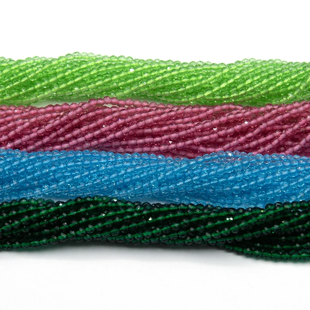 مبيعا 3 مللي متر كريستال زجاج الخرز ستراند 33 ألوان صغيرة الأوجه Rondel خزر عازل للاختيار مجوهرات عقد دي اي واي سوار