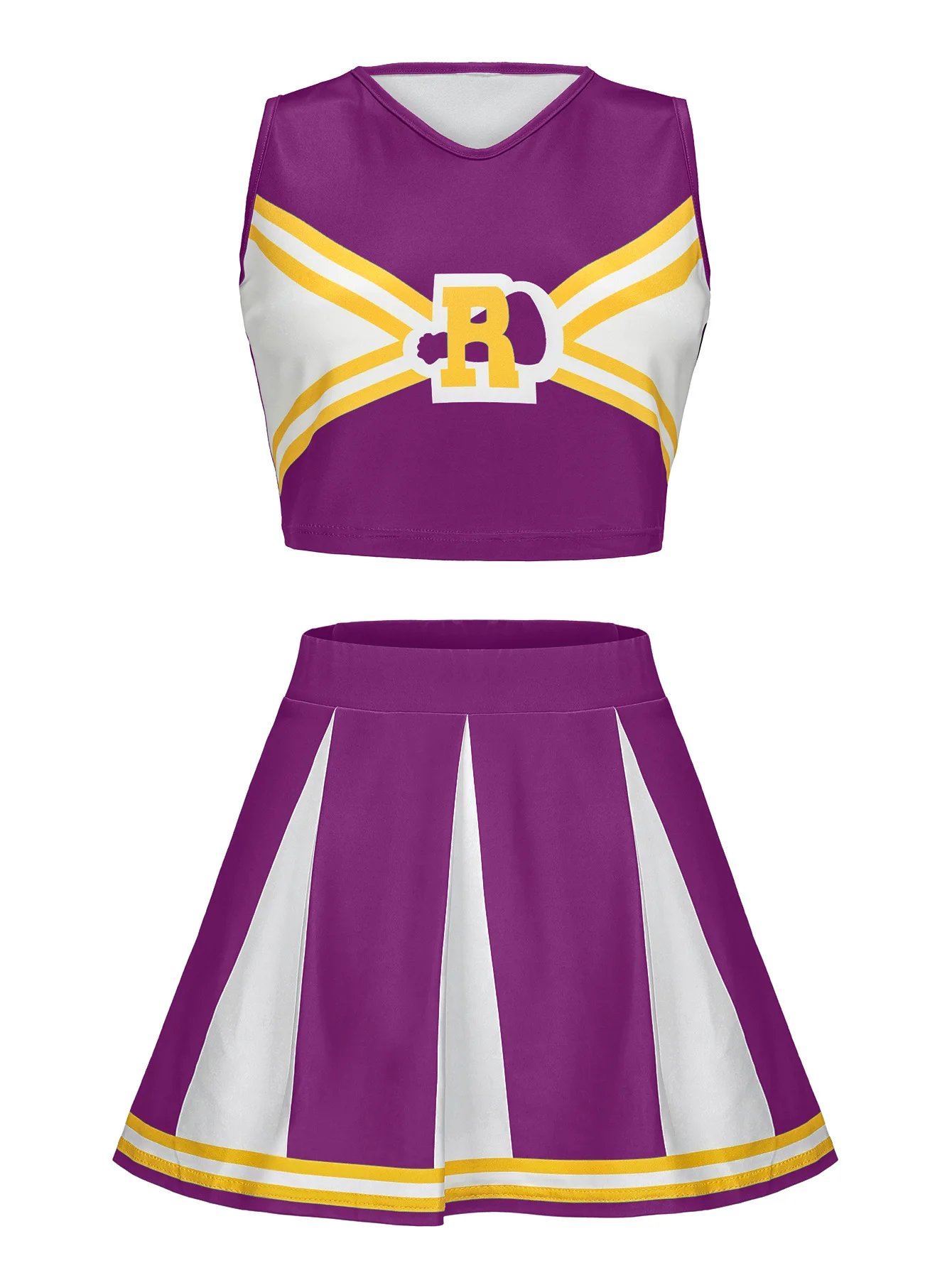 2024 Custom Performance Competition Team Cheers Pom Poms Mädchen Frauen Cheerleading Outfit High School Cheerleader Uniform
