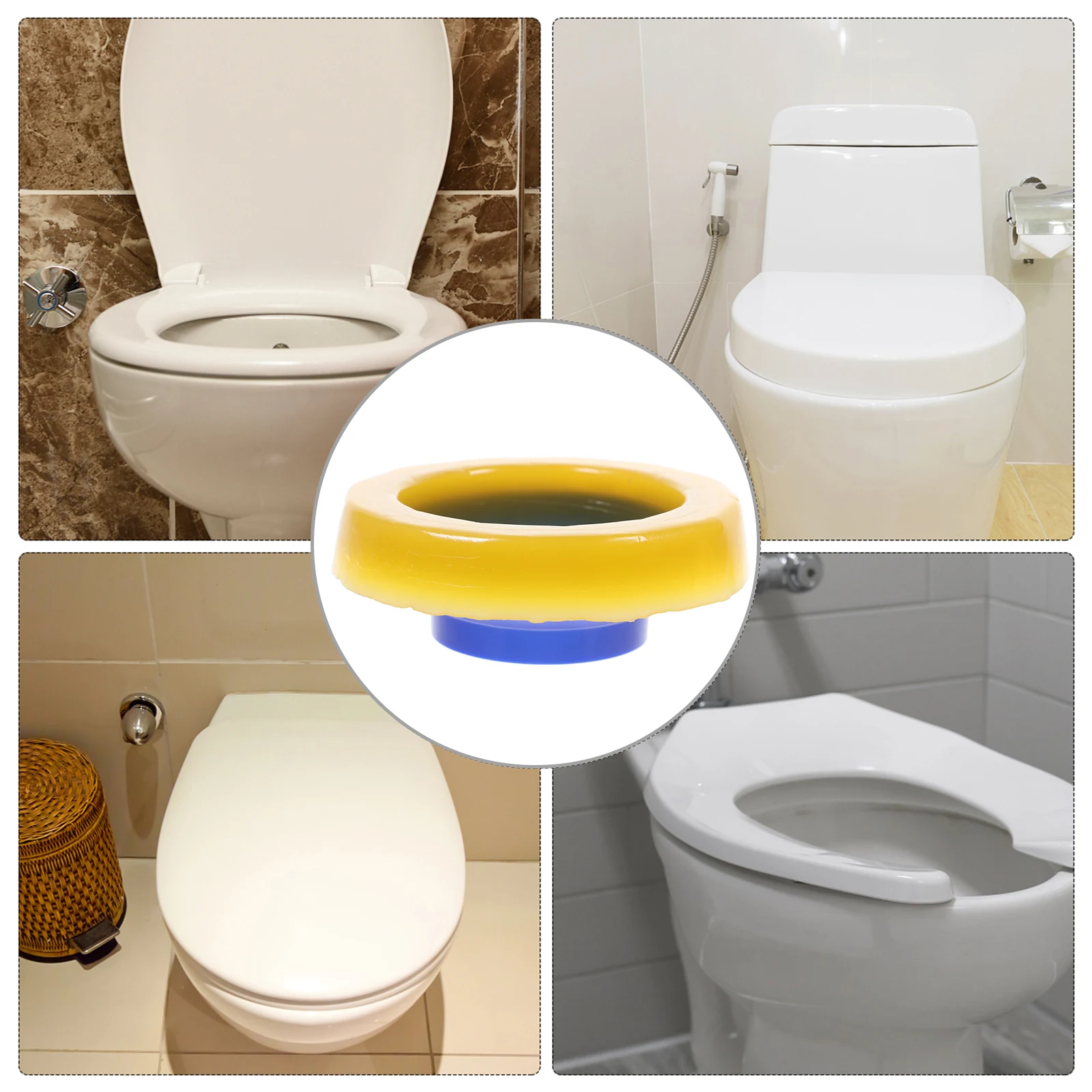 

Toilet Seal Bowl Sealer Wax Ring Tank Gasket Discharge Free Universal No for Rings