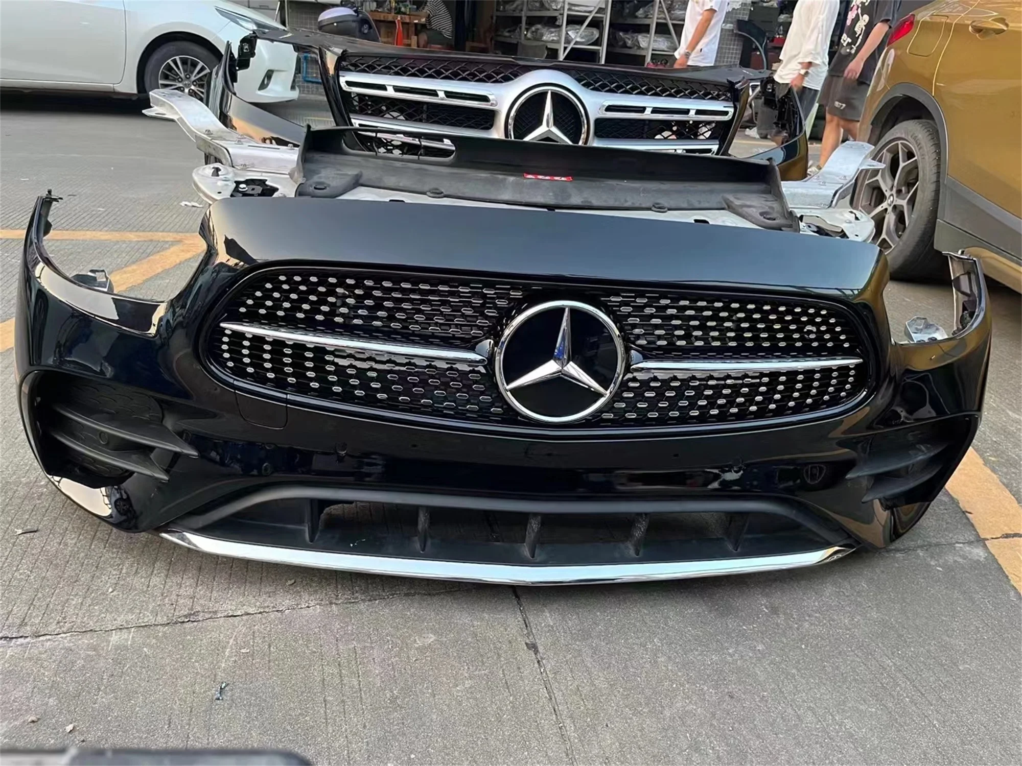 مناسبة للمصد الأمامي لسيارة Mercedes Benz GLE W167 X167، المصد الأمامي الأصلي عالي الجودة