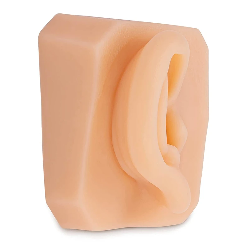 Soft Silicone Right Ear Model For Practicing Suture For Jewelry Display, Silicone Ear For Teaching Instructions