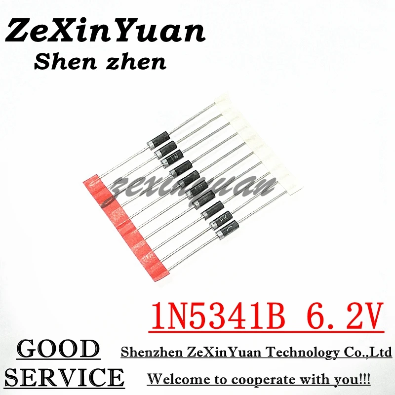 10PCS/LOT Zener Diode 5W 6.2V IN5341B 1N5341B 1N5341 5W DO-15 CASE17-02