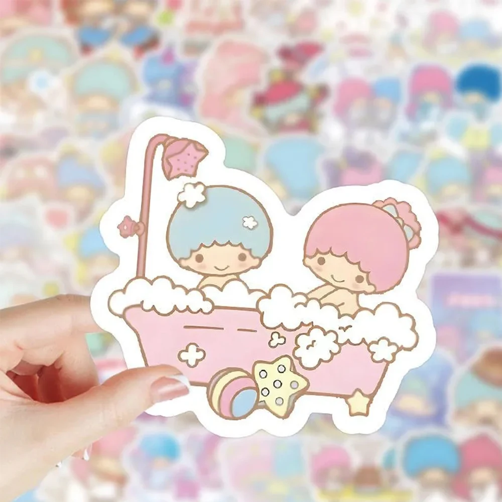 10/30/50/100pcs Cute Sanrio Little Twin Star Aesthetic Stickers Decals Laptop Suitcase Water Bottle Wall Kid Cartoon Sticker Toy