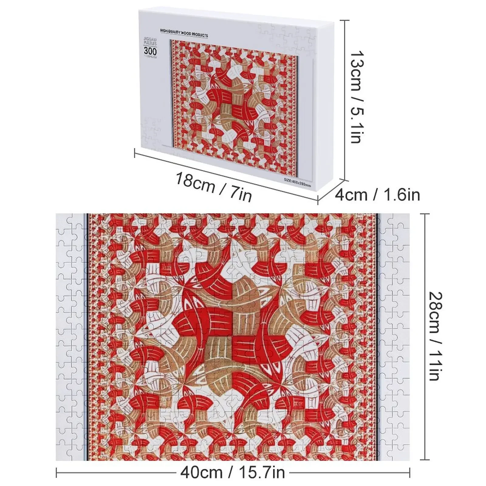 Obraz Maurita Cornelia Escher (1898 - 1972), Holandia, Puzzle Drewniane Personalizowane Prezent dla Pary, Puzzle w Drewnianych Pudełkach