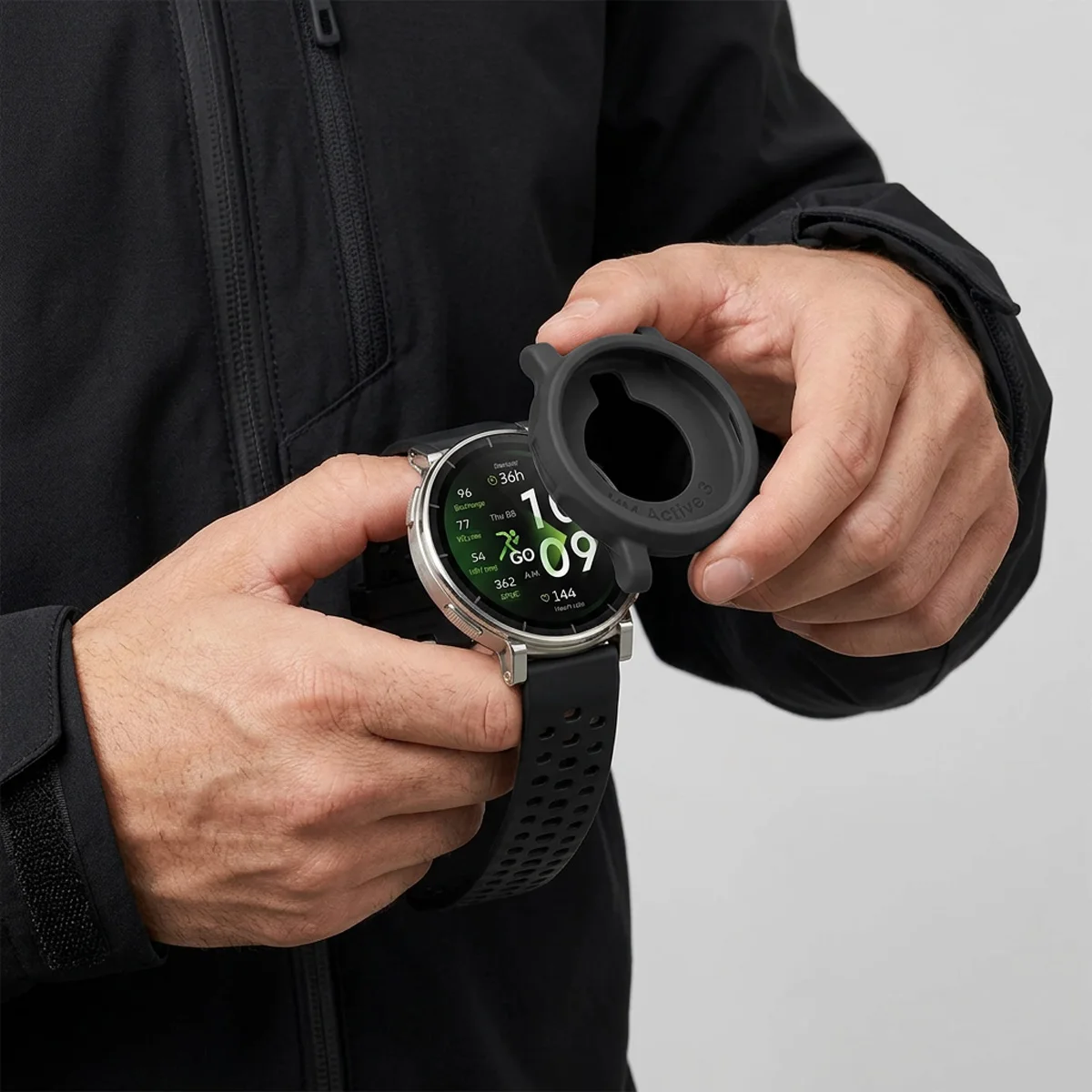Silicone Cover for Huami Watch Amazfit Active 3 Anti-drop Protective Case Bumper Shell for Amazfit Active 3 Replace Frame Shell