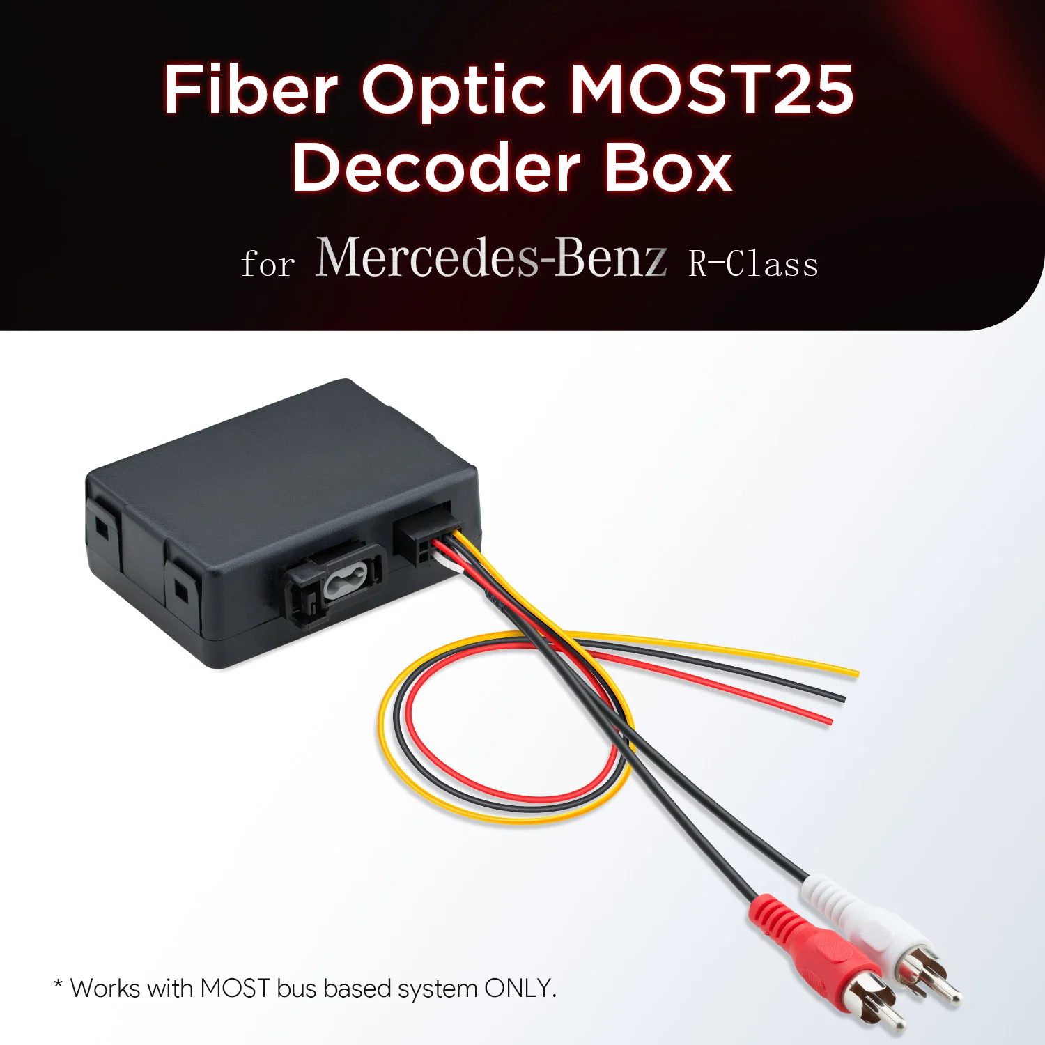 XTRONS Fiber Optic MOST150 Decoder Box voor Benz S-Klasse W221/ R-Klasse Werkt alleen met MOST Bus gebaseerde systemen ACFOBMS01 ACFOBMR01