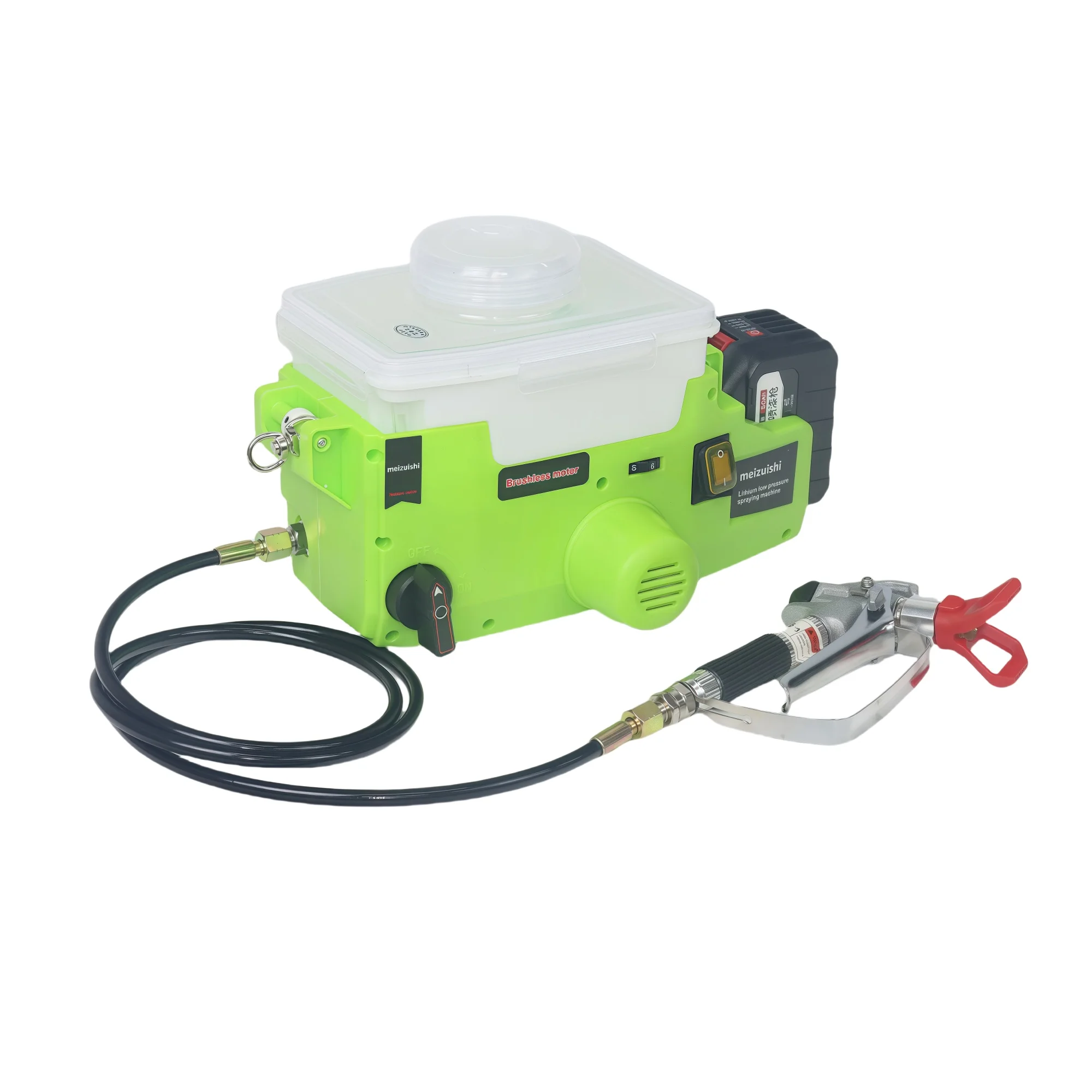 Image of 500W Hochspannungs-Akku-Sprühgerät mit Lithium-Batterie, Praktischer Rucksack-Sprüher, Handgeführte Farbspritzmaschine