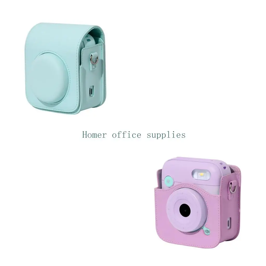 K43B Compact PU Camera Case with Shoulder Strap for CHUZHAO Casual Photo Outings