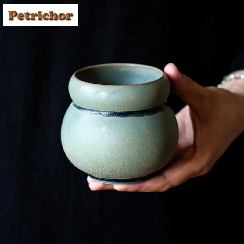 

350 мл грубая керамика, печь Fambe Gourd Jianshui Zen, чайная чашка, мыть чайную пыль, цилиндр, бочка, бытовые принадлежности Chaxi, украшения, подарок