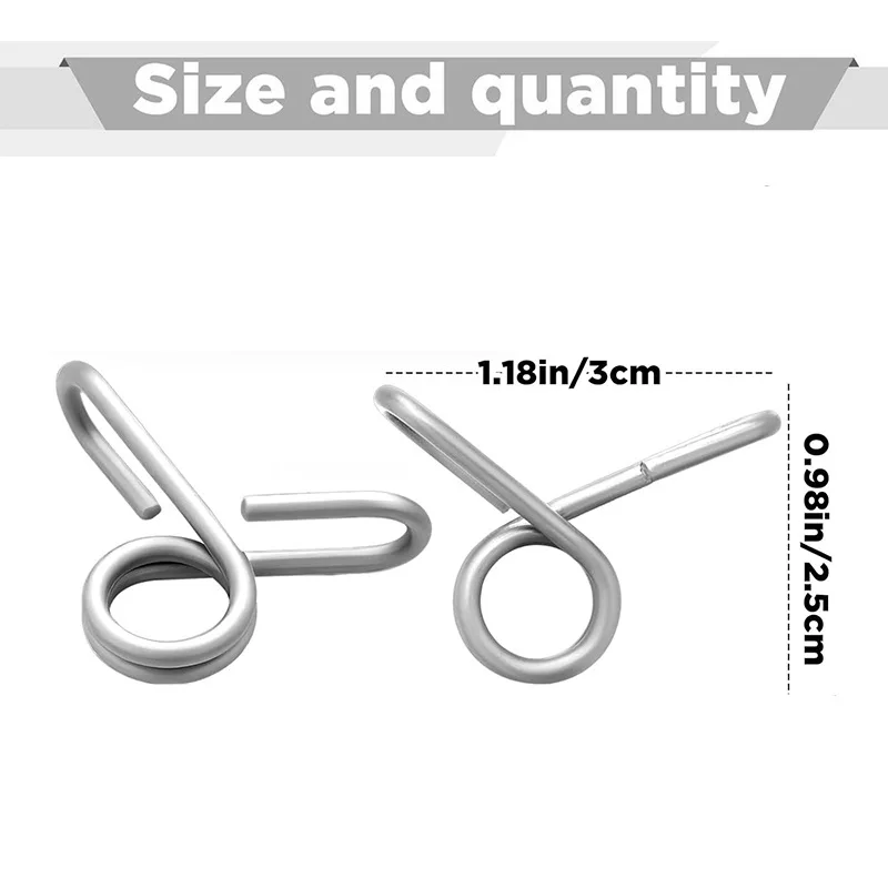Stainless Steel Electric Fence Wire End Insulator Clip, Fits 3/8 Inch Round Fiberglass Fence Post